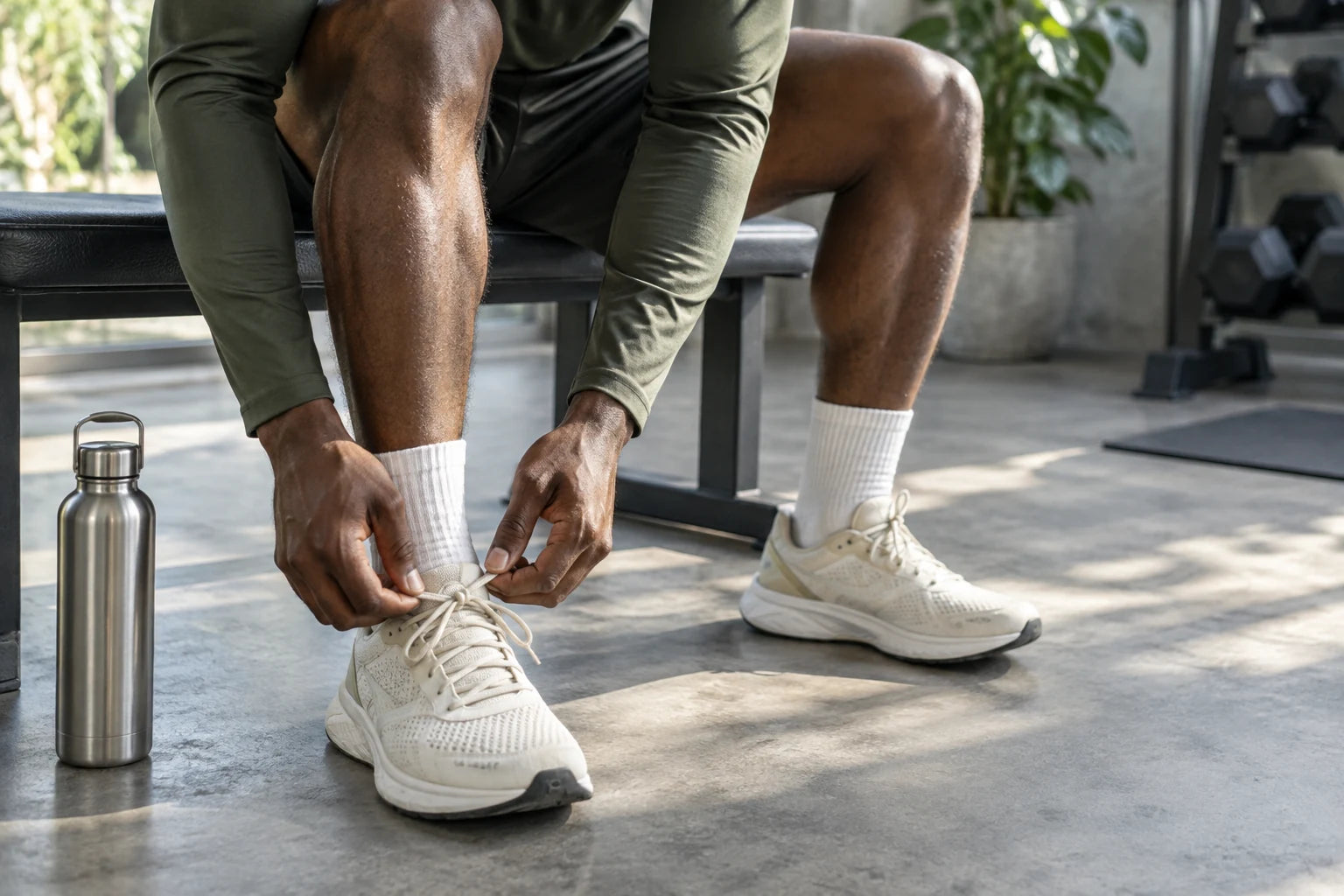 Getting ready for a daily workout
